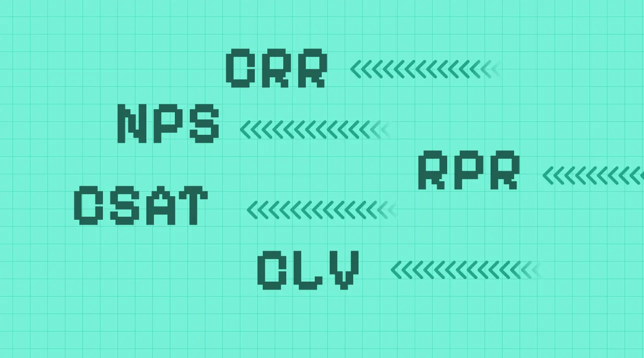 Six key customer retention metrics: CRR, NPS, CSAT, RPR, and CLV explained with formulas.
