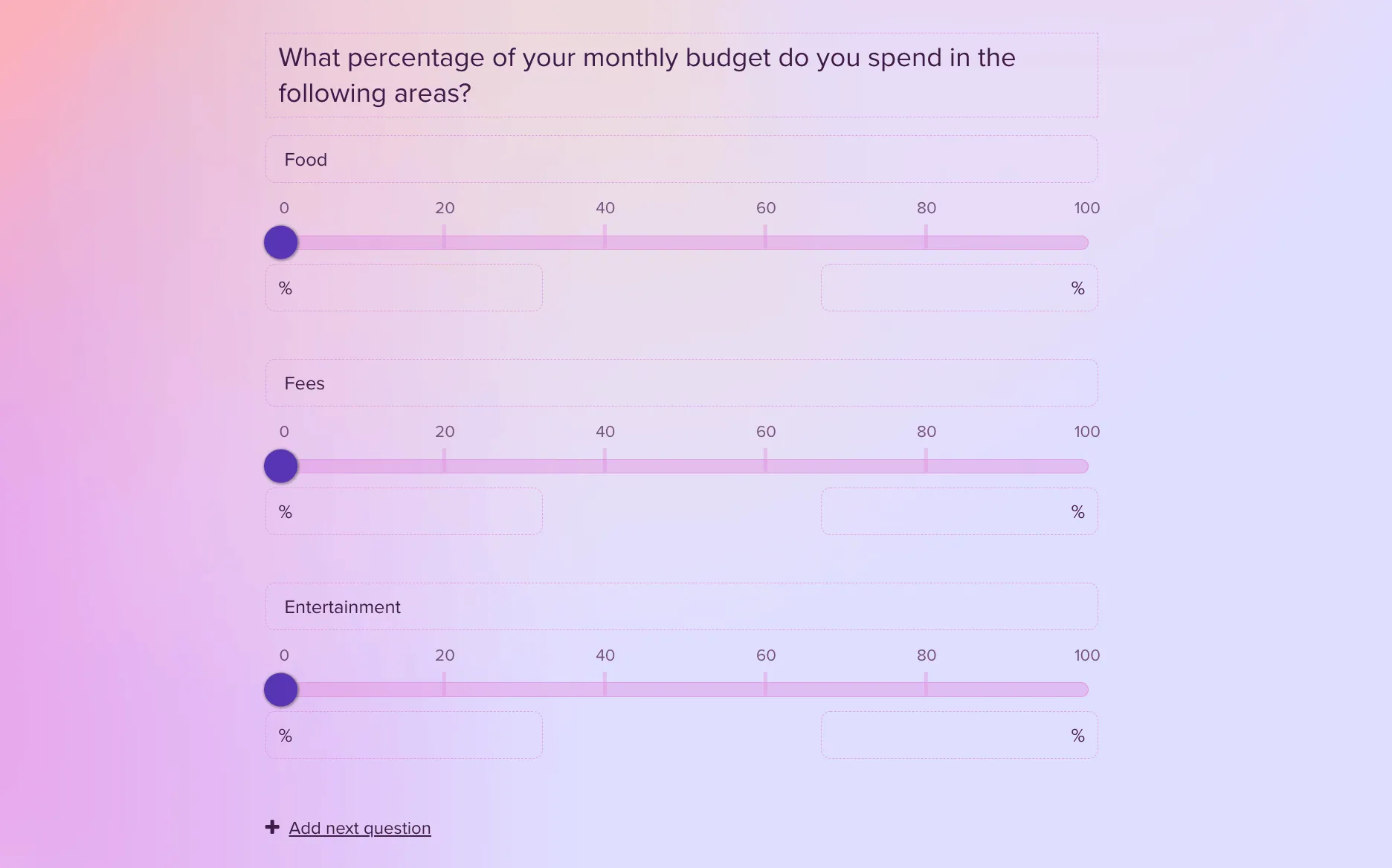 Multi‑aspect sliders