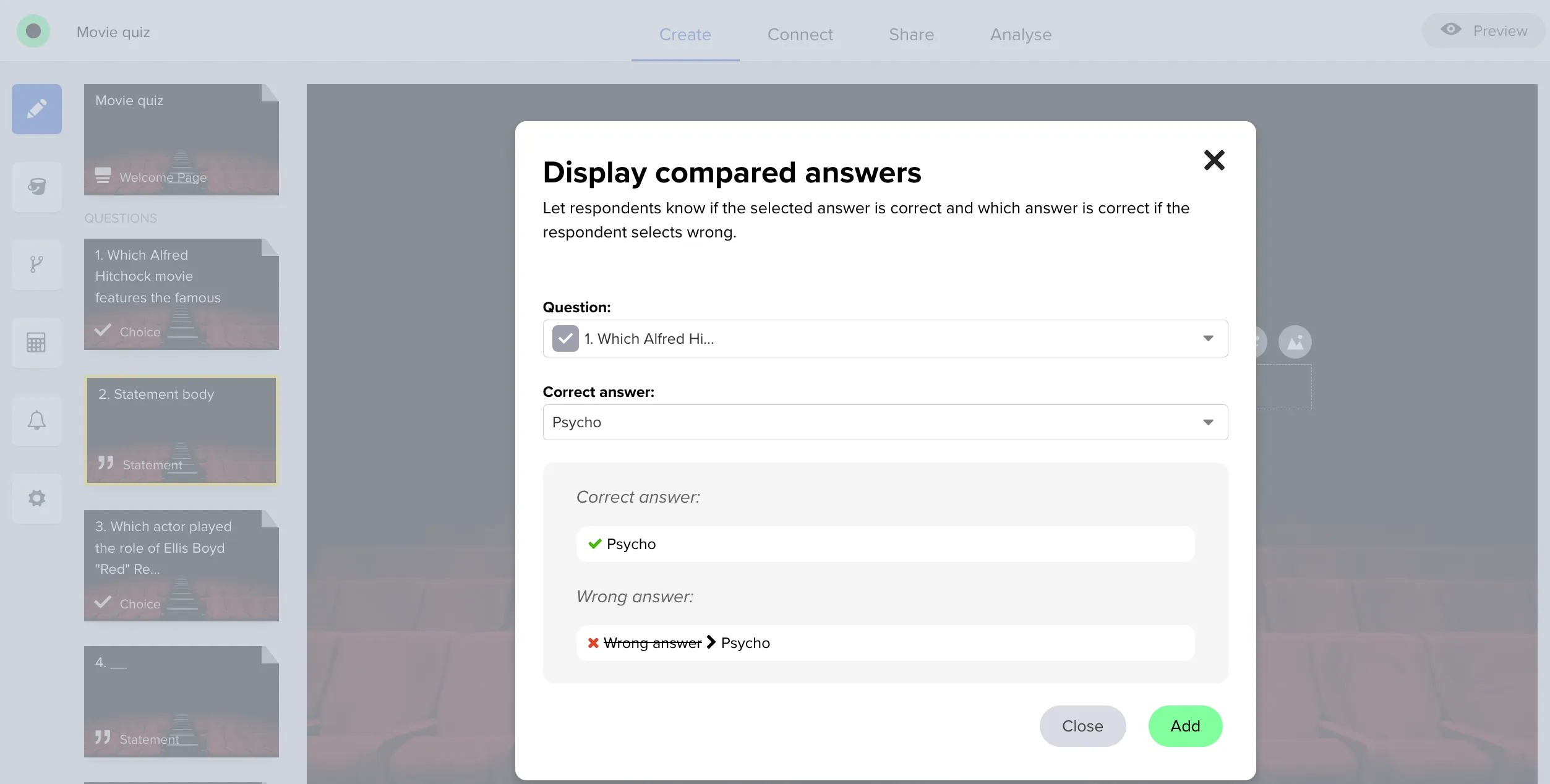 Select correct answer